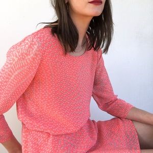 Rory Beca neon coral silk dress